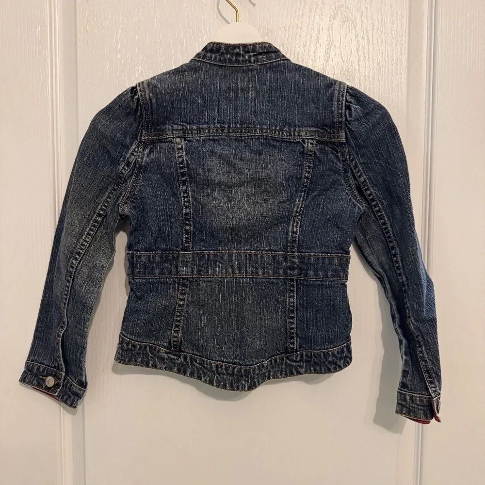 Levi's Strauss Signature girls medium denim jacket blue jean fitted like new